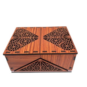 MDF wood Multi Function Rectangle Box with Storage 14L*20B*9H in cms