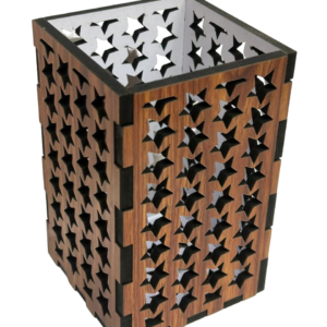 Pen/Pencil Stand Box Star design MDF Wood 11.5cm height 7cm width