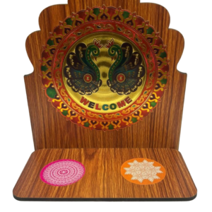 MDF Wall Hanging with Kolam Sticker 23cm height 20cm width 1pcs